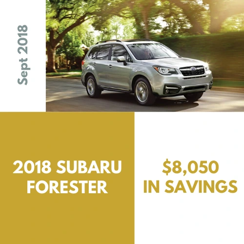 Best Car Deals - 2018 Subaru Forester, $8,050 in savings through Car Concierge Pro Car Buying Service