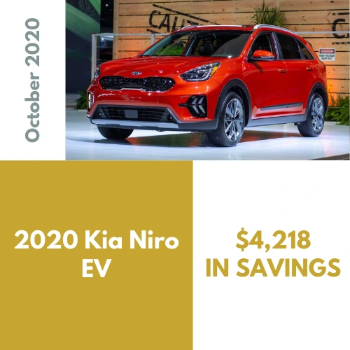 Best Car Deals - 2020 Kia Niro EV, $4,218 in savings through Car Concierge Pro Car Buying Service