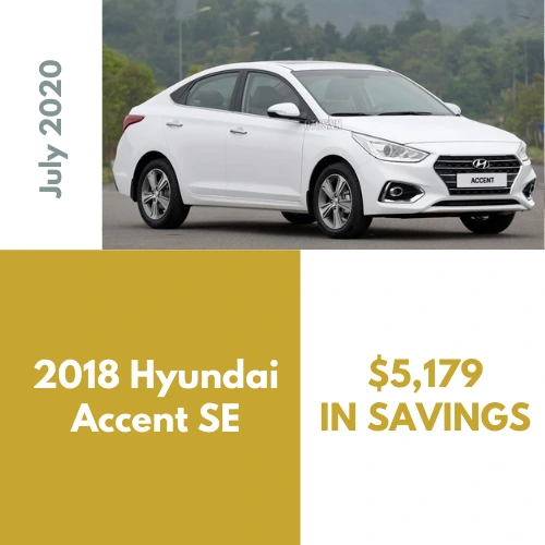 Best Car Deals - 2018 Hyundai Accent SE, $5,179 in savings through Car Concierge Pro Car Buying Service